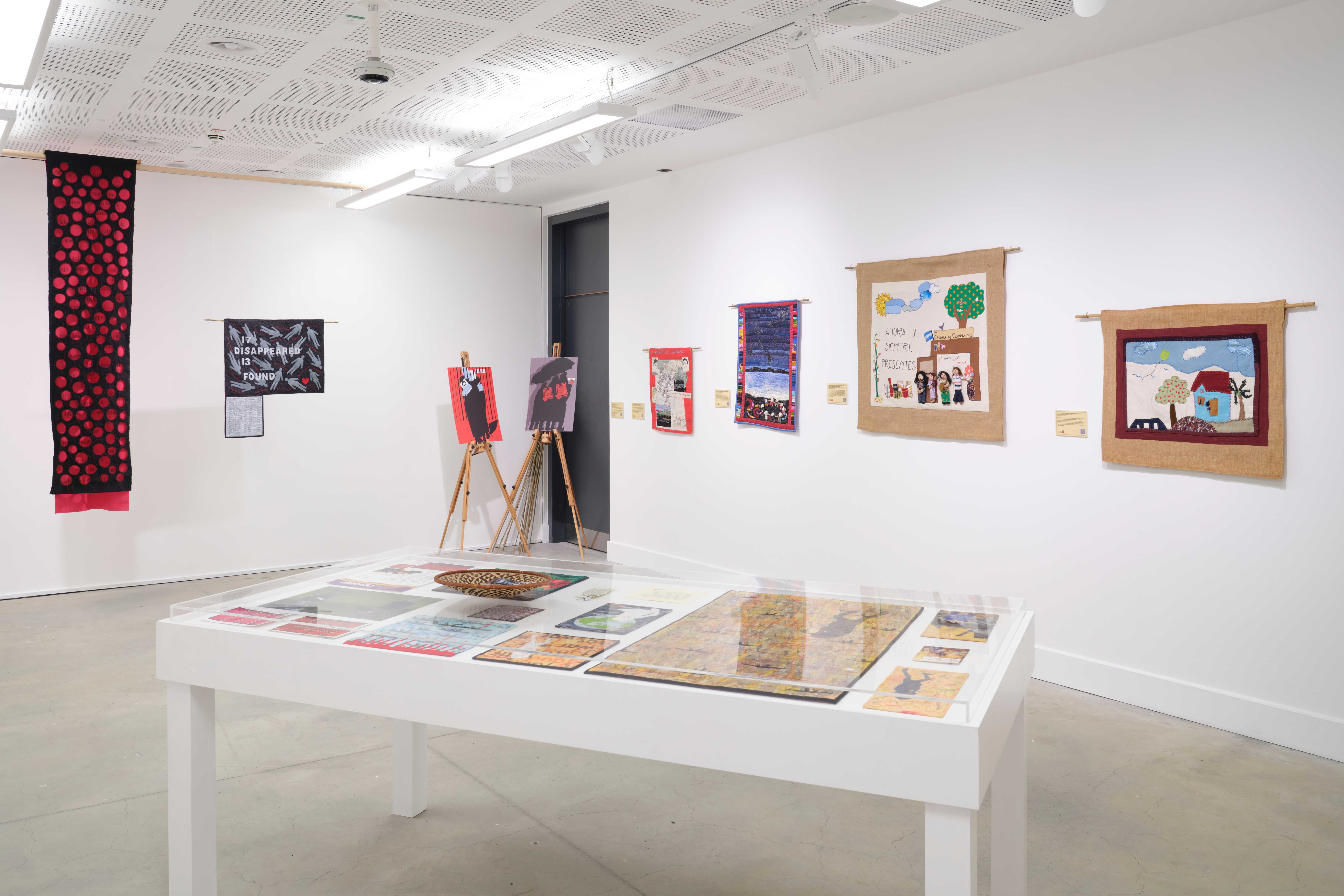 Where are They? ¿Dónde están? exhibition in Art Gallery, Ulster University (Photo: Simon Mills)